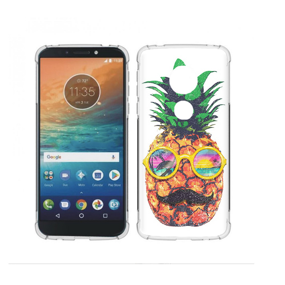 

Чехол MyPads Tocco для Motorola Moto G4 Play прикольный ананас с лицом (PT115793.374.556), Прозрачный, Tocco