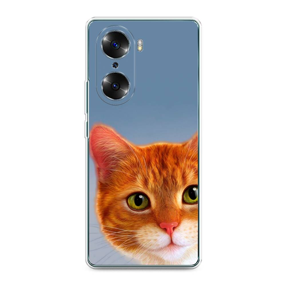 

Чехол на Honor 60 "Любопытный котик", Коричневый, 6106650-1