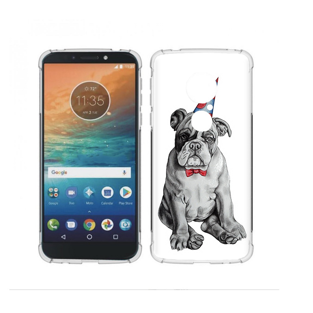 

Чехол MyPads Tocco для Motorola Moto G4 Play праздничный щенок (PT115793.374.554), Прозрачный, Tocco