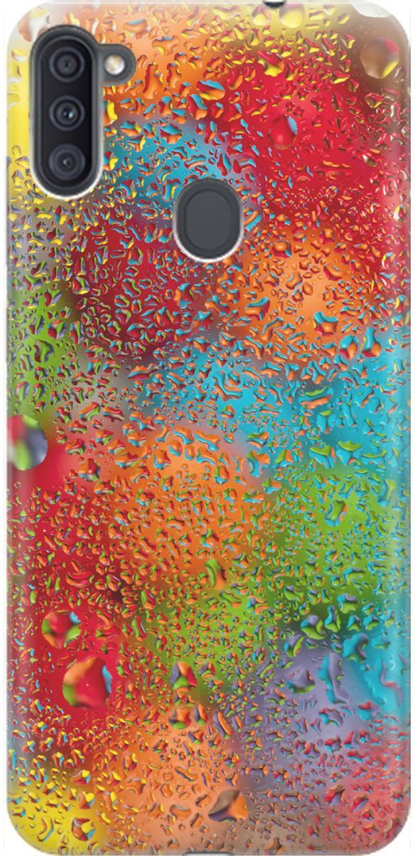 

Чехол на Samsung Galaxy A11/M11 "Капли и разноцветные шары", 1529