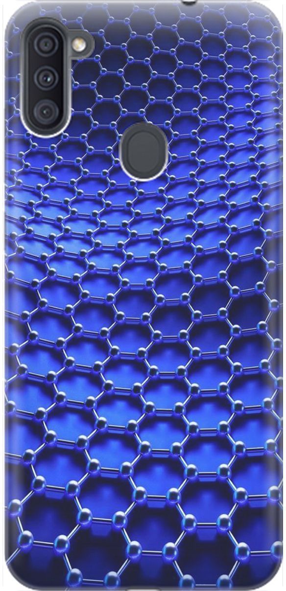 

Чехол на Samsung Galaxy A11/M11 с принтом "Молекулярная цепь", Синий;черный, 1529
