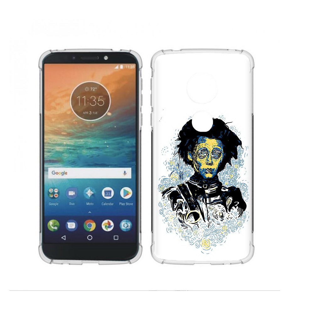 

Чехол MyPads Tocco для Motorola Moto G4 Play парень черно-белый абстракция, Прозрачный, Tocco