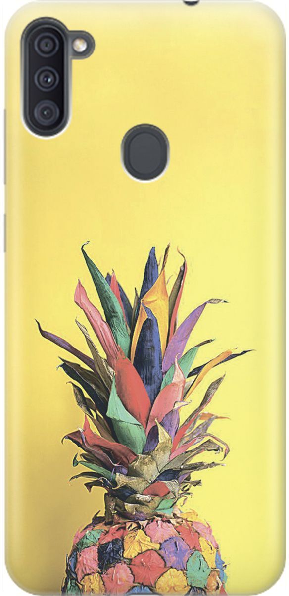

Чехол на Samsung Galaxy A11/M11 с принтом "Ананас на желтом", Желтый;синий, 1529