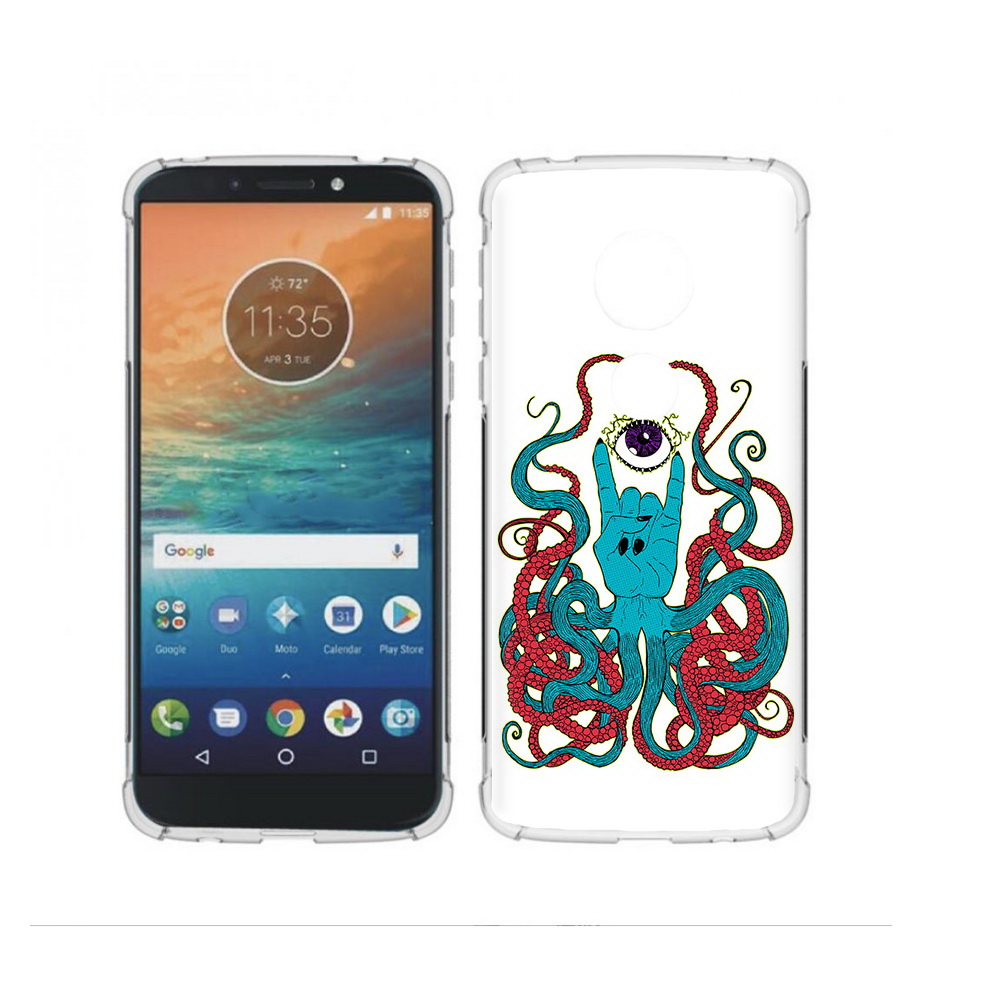 

Чехол MyPads Tocco для Motorola Moto G4 Play осьминог-рука абстракция (PT115793.374.530), Прозрачный, Tocco