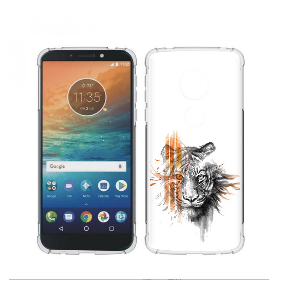 

Чехол MyPads Tocco для Motorola Moto G4 Play огненный тигр (PT115793.374.526), Прозрачный, Tocco