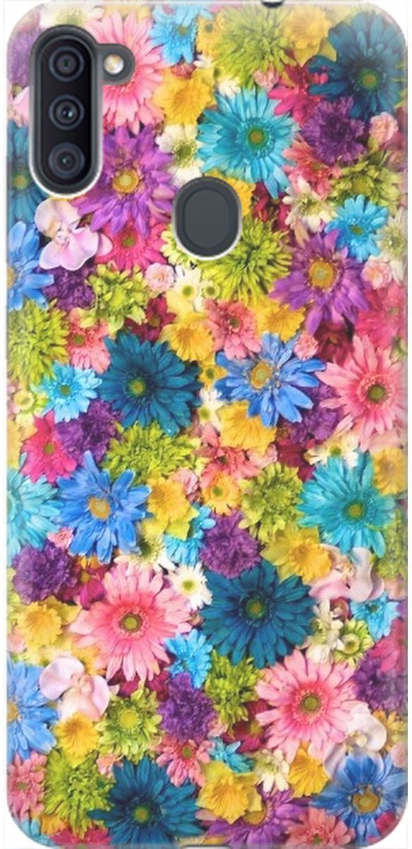 

Чехол на Samsung Galaxy A11/M11 с принтом "Поле разноцветных цветов", Голубой;желтый, 1965
