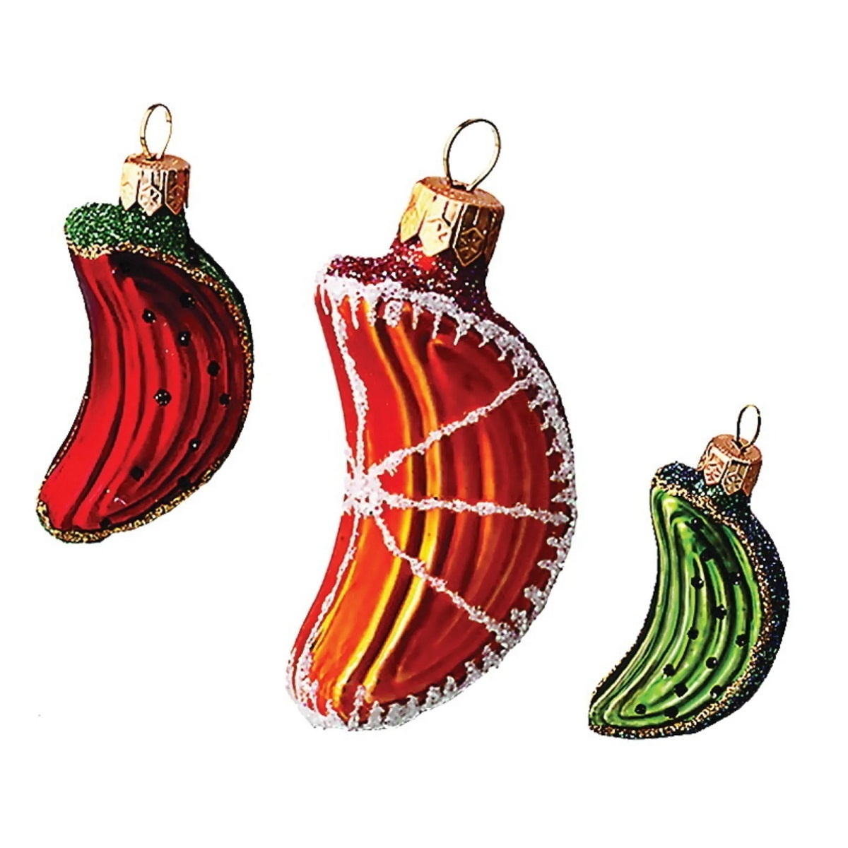 Елочка Долька, лимон, арбуз, киви, апельсин, 7 см, стекло