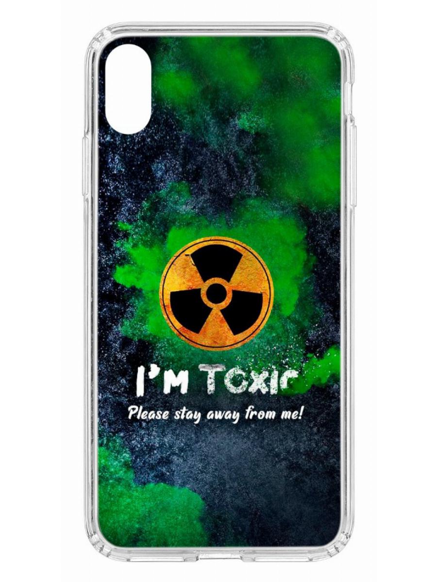 фото Чехол для apple iphone xs max kruche print toxic кruче