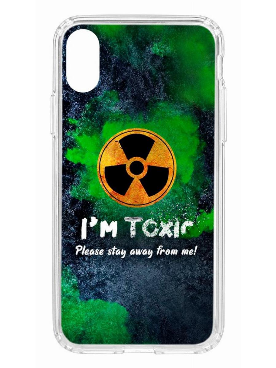 фото Чехол для apple iphone xs kruche print toxic кruче