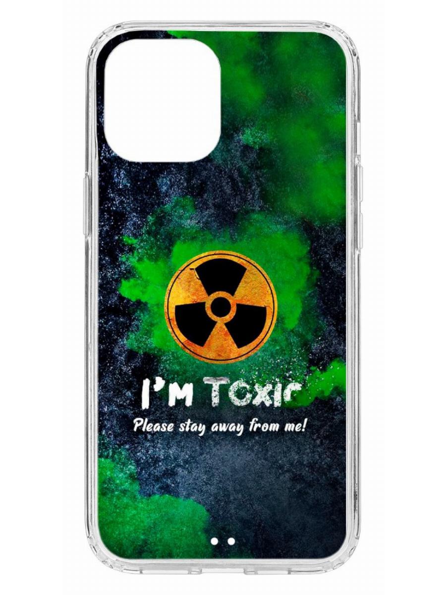 фото Чехол для apple iphone 12 pro max kruche print toxic кruче