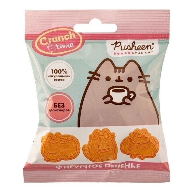 Печенье Crunch Time Pusheen the Cat сахарное с ванилью 20 г