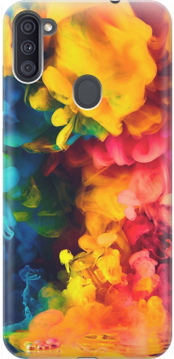 

Чехол на Samsung Galaxy A11/M11 с принтом "Красочное буйство", Желтый;розовый, 1529