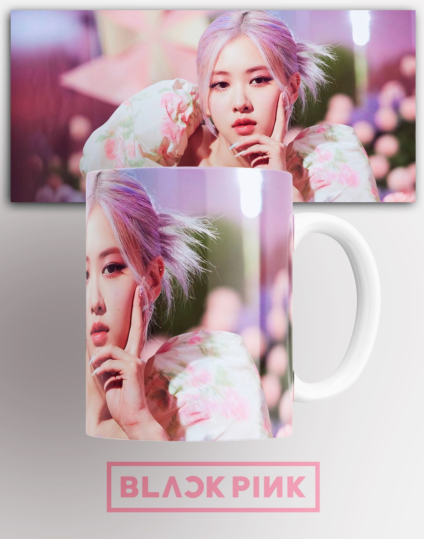 

Кружка с принтом блэкпинк к поп black pink k pop розэ музыка 330 мл