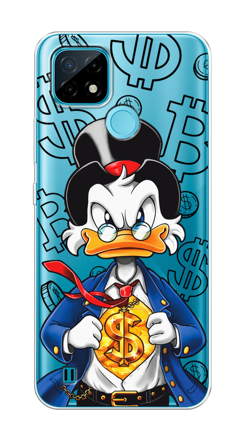 

Чехол на Oppo Realme C21 "Scrooge Goldman", Черный;белый;синий, 254950-1