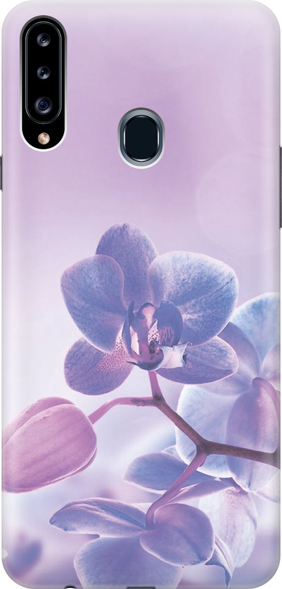 

Силиконовый чехол на Samsung Galaxy A20s с принтом "Лиловые орхидеи", Голубой;фиолетовый, 380