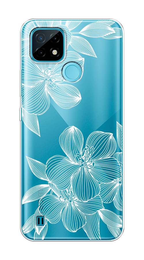 

Чехол на Oppo Realme C21 "Крокус", Белый;прозрачный, 254950-1