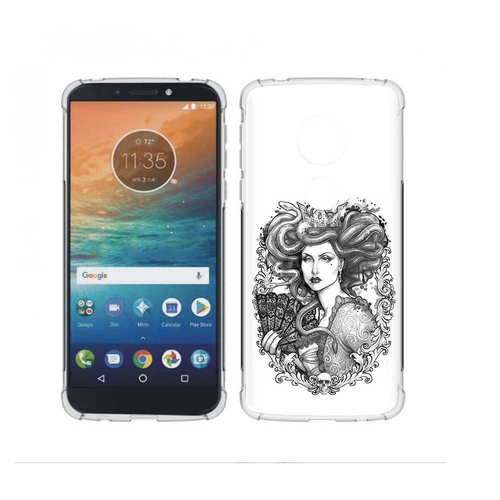 

Чехол MyPads Tocco для Motorola Moto G4 Play медуза черно белый (PT115793.374.472), Прозрачный, Tocco