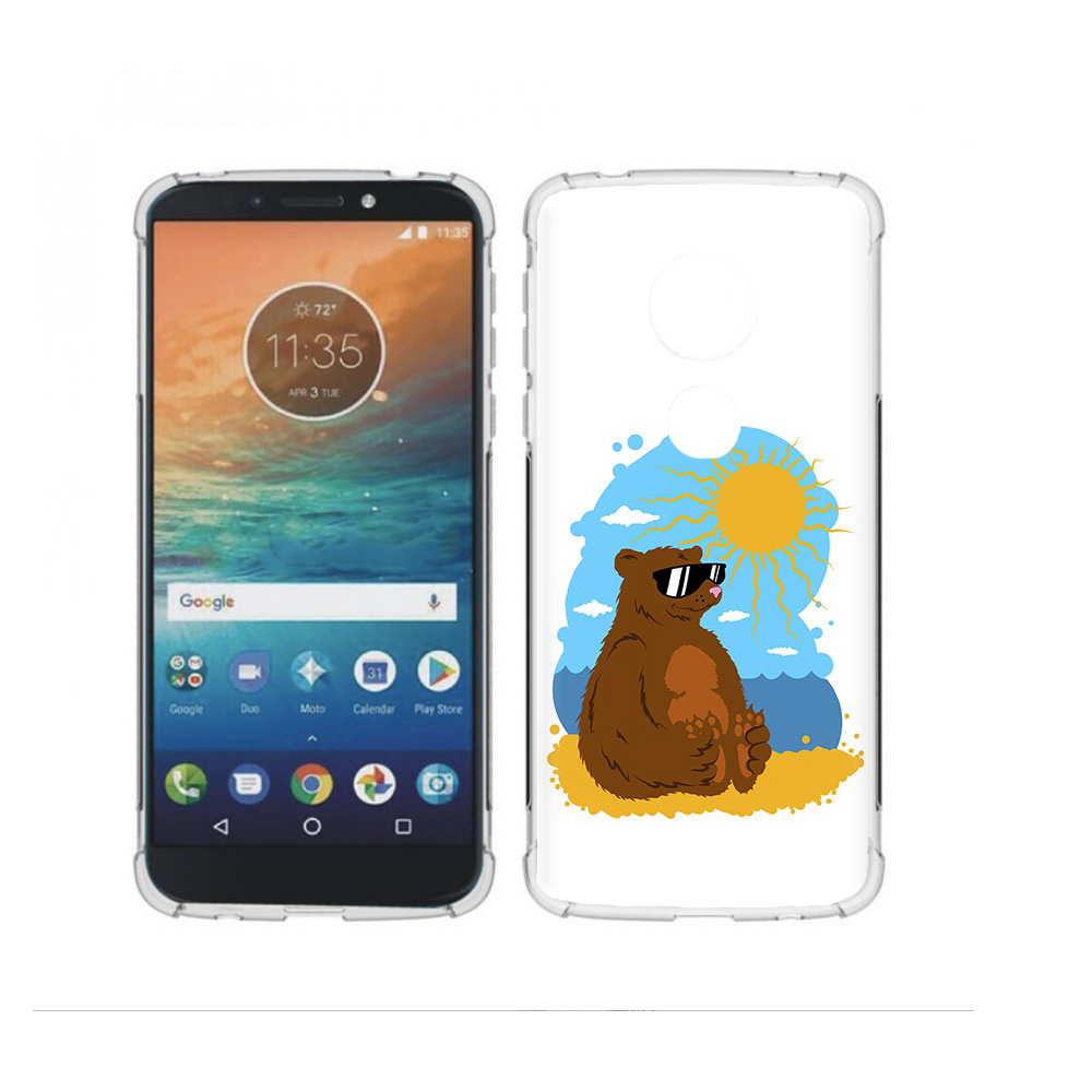 

Чехол MyPads Tocco для Motorola Moto G4 Play медведь на чиле (PT115793.374.468), Прозрачный, Tocco