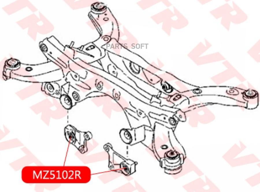 

VTR MZ5102R Сайлентблок дифференциала () 1шт