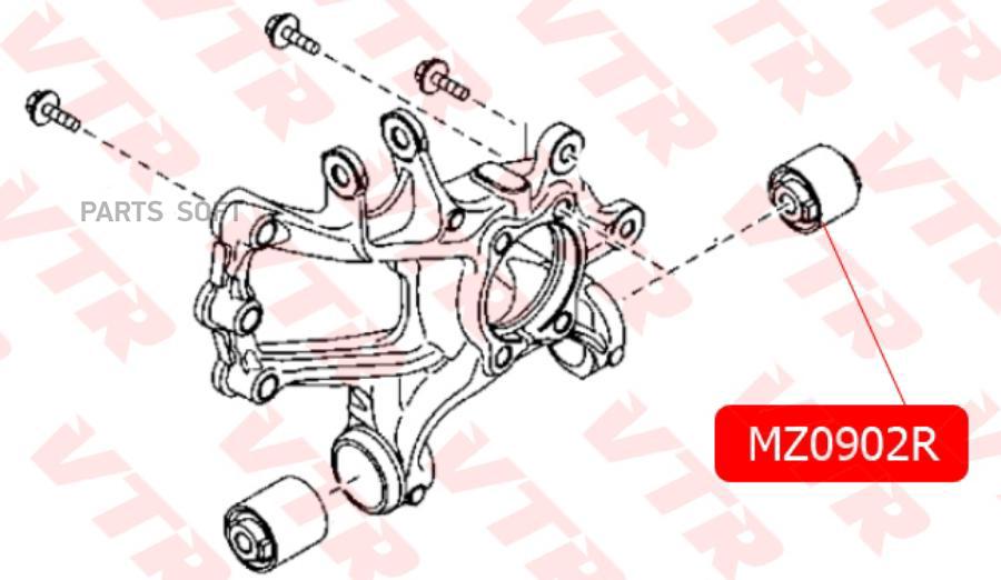 

Сайлентблок Цапфы Задней Подвески, Задний VTR MZ0902R