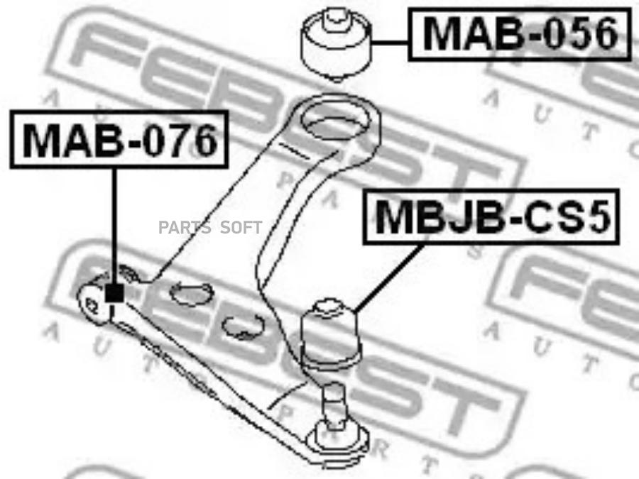 

FEBEST Пыльник шаровой опоры MITSUBISHI LANCER CS 2000-2009 20X40X32 FEBEST MBJB-CS5