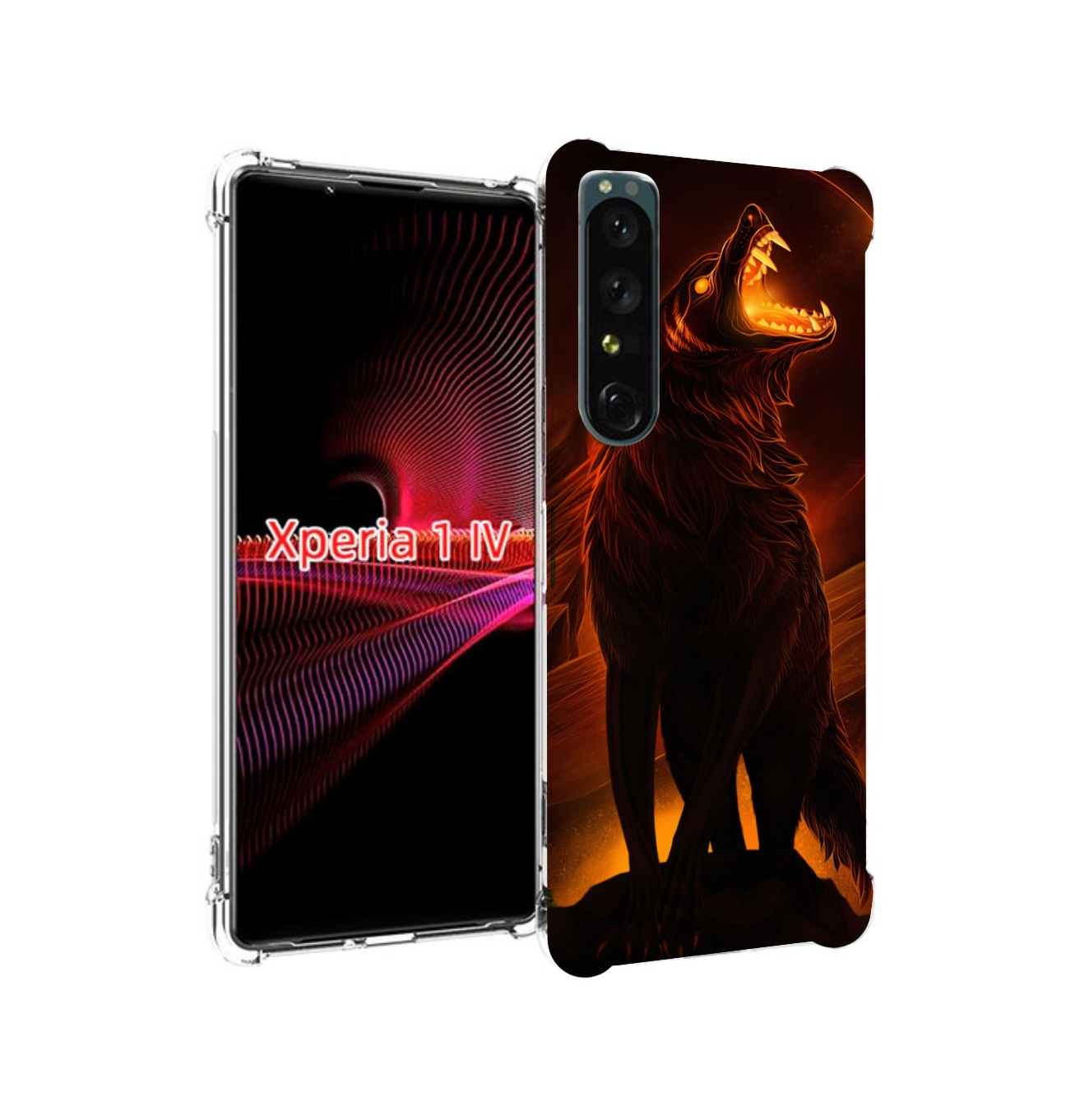 

Чехол накладка MyPads волчара с огнем внутри для Sony Xperia 1 IV, Прозрачный, Tocco