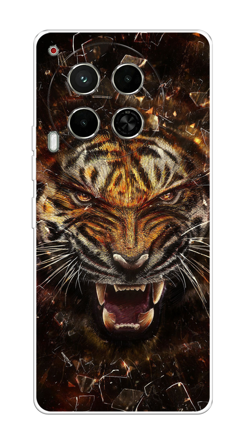 

Чехол на Tecno Camon 30 5G "Тигр осколки", Оранжевый;серый;черный, 305550-1