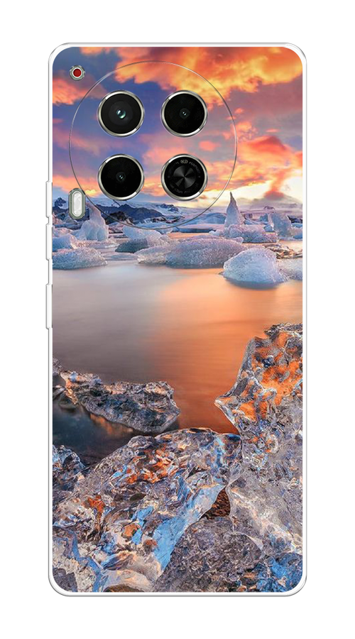 

Чехол на Tecno Camon 30 5G "Ледники", Синий;оранжевый, 305550-1