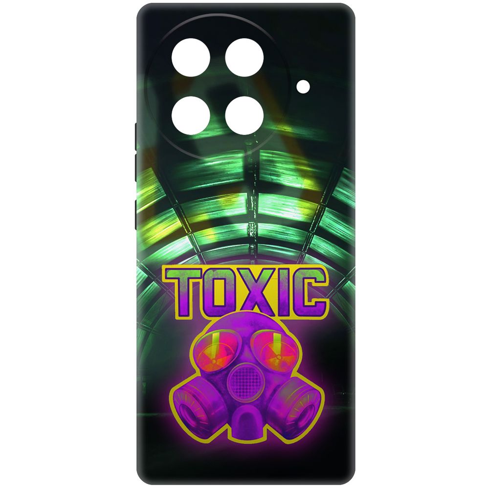 

Чехол-накладка Krutoff Soft Case Cтандофф 2 - Стикер Toxic для Tecno Camon 30, Черный