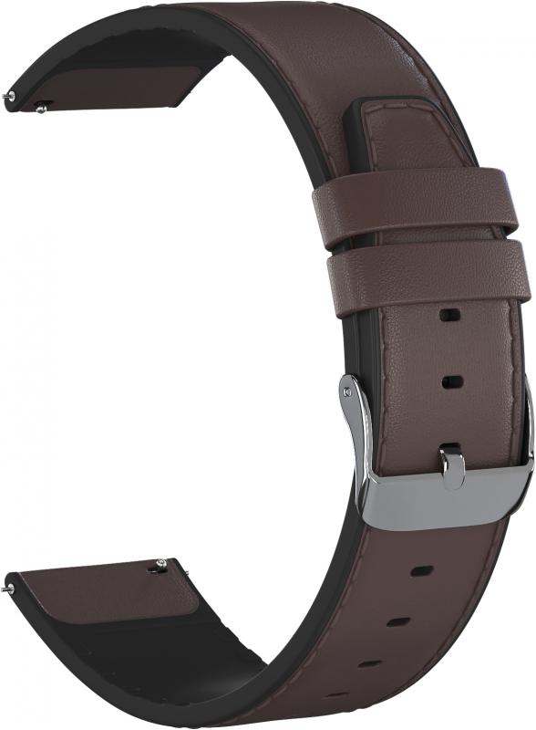 

Ремешок Hide 20 для Garmin Vivomove HR Sport (Темно-коричневый)