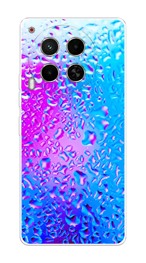 

Чехол на Tecno Camon 30 5G "Капли на стекле", Бирюзовый;розовый, 305550-1