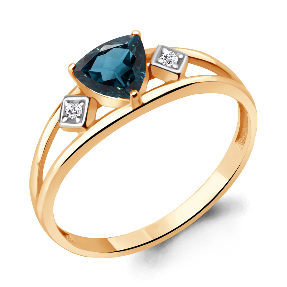 

Кольцо из серебра с топазом\фианитом Aquamarine Aquamarine 6954908А_925_з р. 16,5, 6954908А_925_з