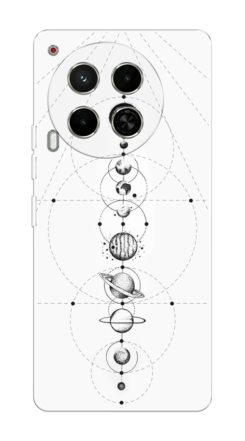 

Чехол на Tecno Camon 30 5G "Парад планет", Серый, 305550-1