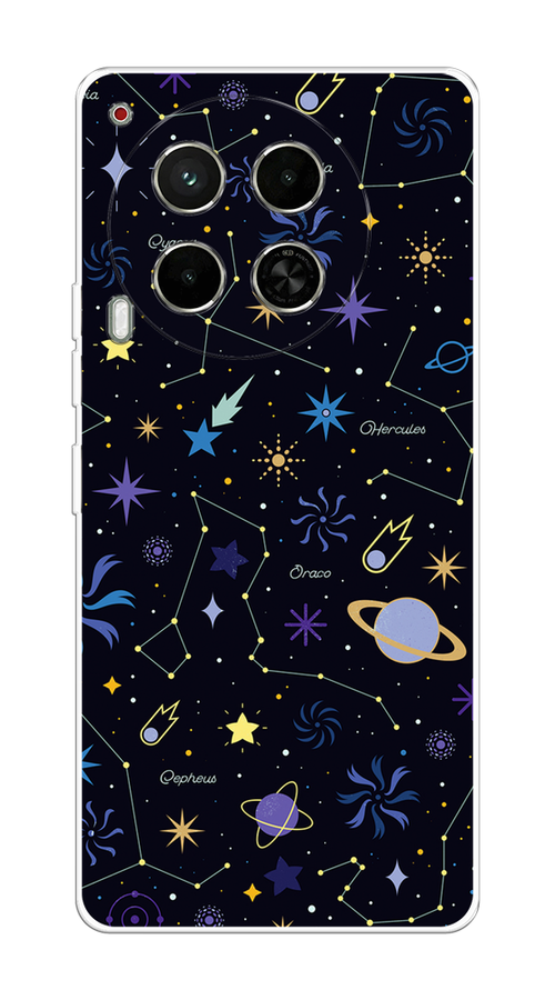 

Чехол на Tecno Camon 30 5G "Цветной космос", Желтый, 305550-1