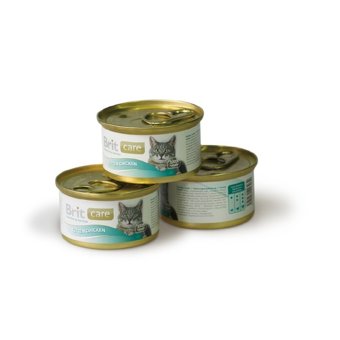 

Влажный корм для котят Brit Care Kitten цыпленок, 80 г