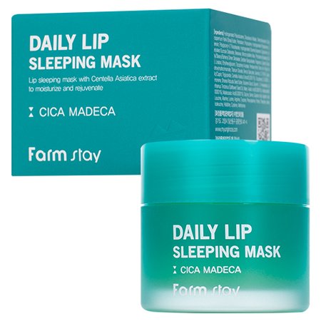 Ночная питательная маска для губ, с центеллой азиатской, FarmStay 20 г