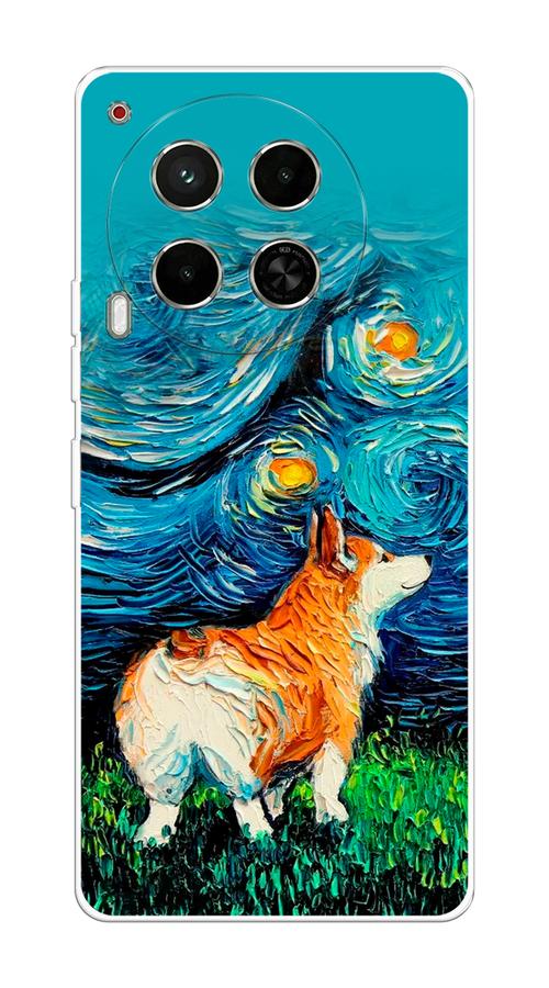 

Чехол на Tecno Camon 30 5G "Корги звёздная ночь", Коричневый;белый;зеленый, 305550-1