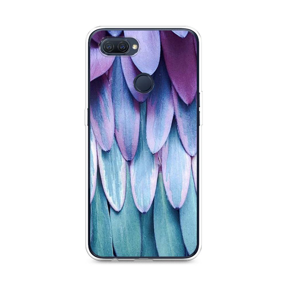

Чехол для Oppo A12 "Синее перо", Фиолетовый;голубой, 253450-3