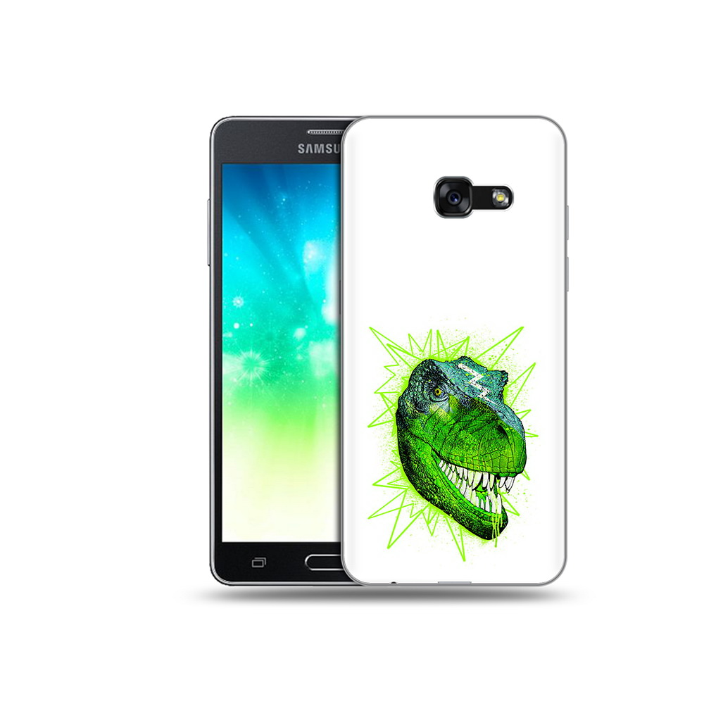 

Чехол MyPads Tocco для Samsung Galaxy A3 (2017) зеленый динозавр (PT51197.565.358), Прозрачный, Tocco