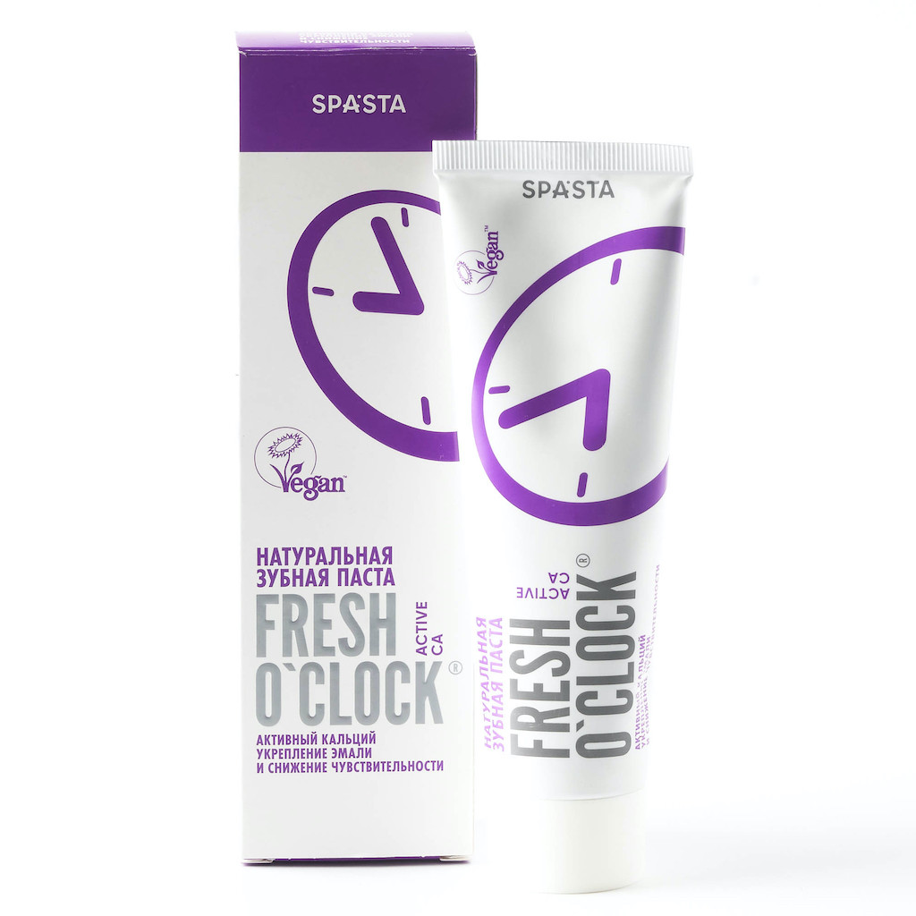 фото Зубная паста spasta fresh o'clock активный кальций 90 мл