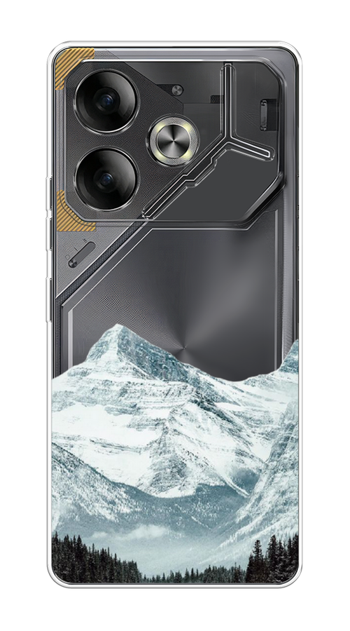 

Чехол на Tecno Pova 6 "Горы арт 1", Белый;зеленый, 305350-1
