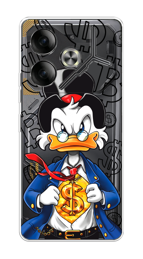 

Чехол на Tecno Pova 6 "Scrooge Goldman", Черный;белый;синий, 305350-1