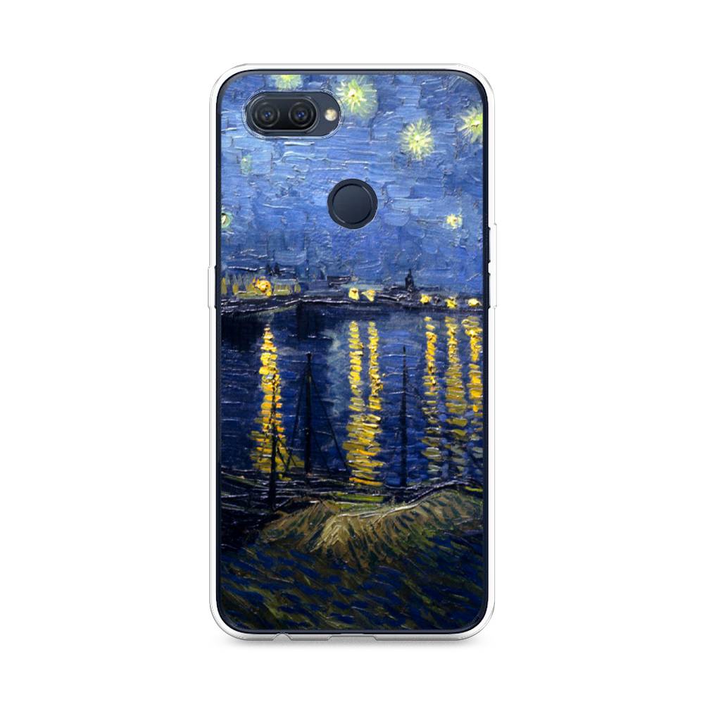 

Чехол для Oppo A12 "Звездная ночь над Роной", Синий;желтый, 253450-4