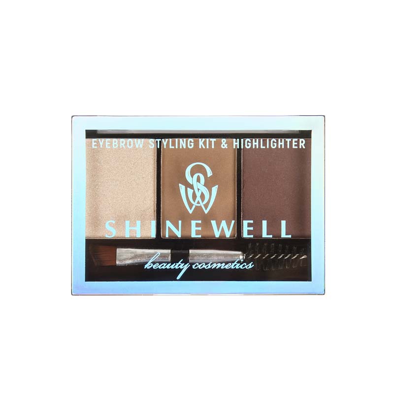 фото Набор для бровей shinewell eyebrow styling kit & highlighter т 02