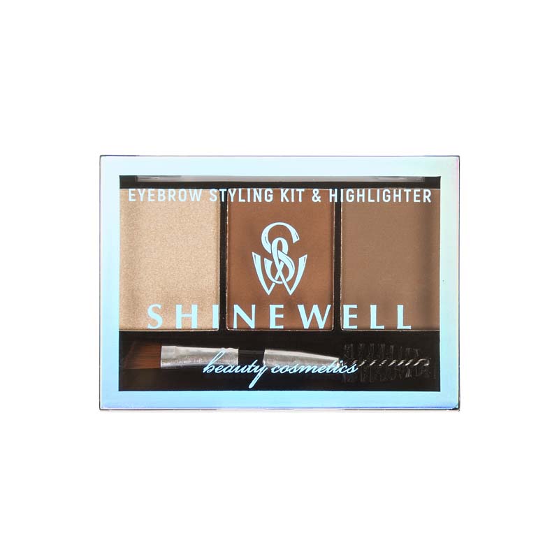 фото Набор для бровей shinewell eyebrow styling kit & highlighter т 01