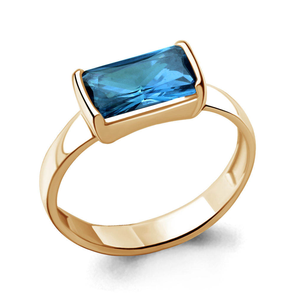 

Кольцо из серебра с топазом искусственным Aquamarine Aquamarine 6954693_925_з р. 17,5, 6954693_925_з