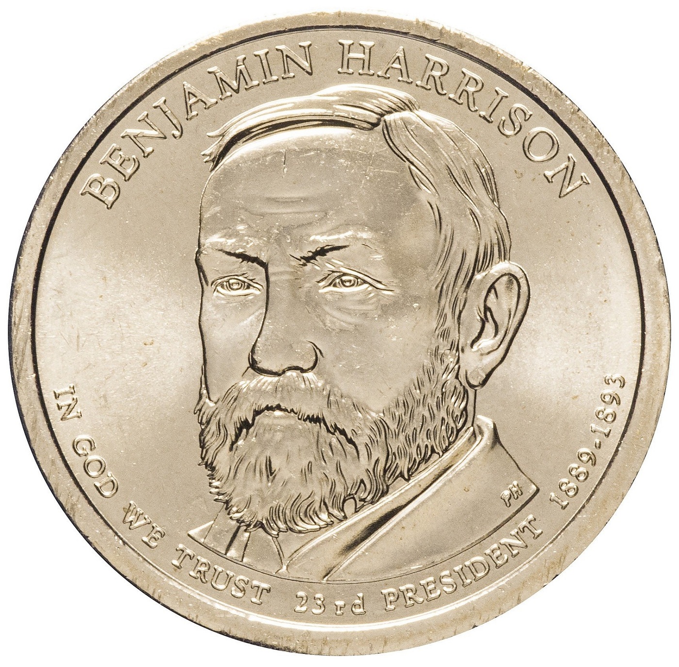 

Монета 1 доллар Бенджамин Гаррисон, Президенты, США, D 2012 UNC