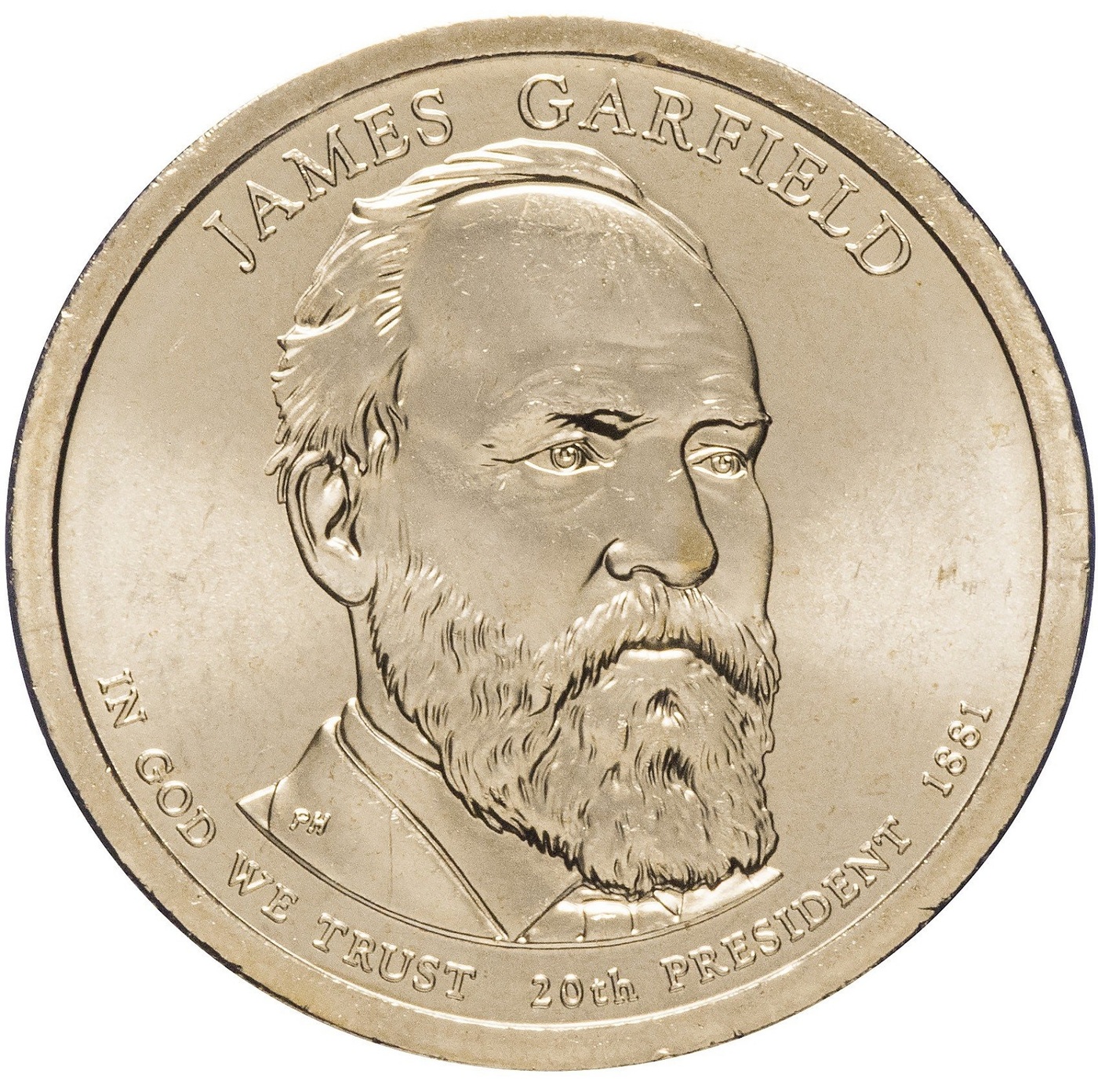 

Монета 1 доллар Джеймс Гарфилд, Президенты, США, D 2011 UNC