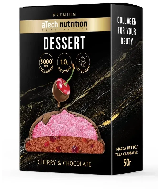 Десерт протеиновый аTech nutrition Premium DESSERT вишня в шоколаде, 50 г х 3 шт