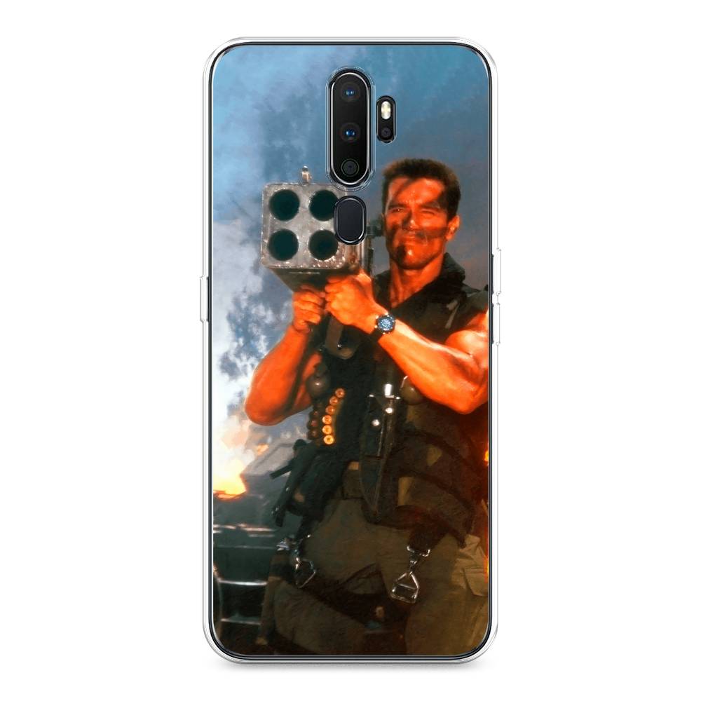 

Чехол на Oppo A5 "Арнольд Шварцнеггер с базукой", Голубой;коричневый, 251950-6